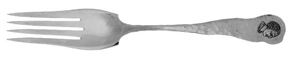 Medallion (Sterling, 1885) Large Solid Cold Meat Serving Fork