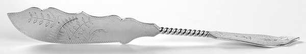 No 1 (Sterling, 1869) Flat Twisted Handle Master Butter Knife