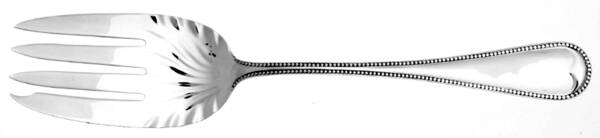 Bead (Sterling, 1893) Large Solid Cold Meat Serving Fork