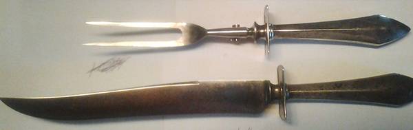 Chatham (Sterling, 1915) Large 2-Piece Roast Carving Set w/Stainless Blade