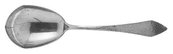 Chatham-Hammered (Sterling, 1915) Small Solid Berry/Casserole Spoon