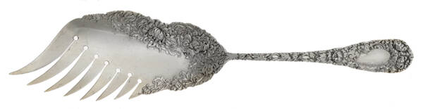 Chrysanthemum (Sterling, 1893) Tomato Server, Solid Piece