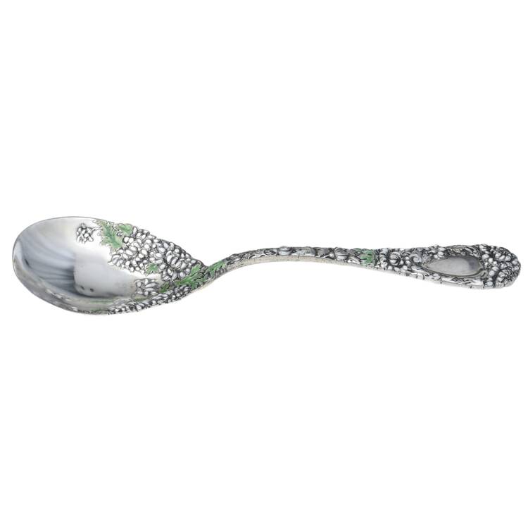 Chrysanthemum (Sterling, 1893) Enameled Sugar Spoonq