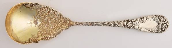 Chrysanthemum (Sterling, 1893) Solid Salad Serving Spoon
