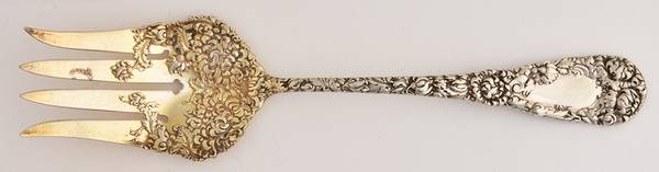 Chrysanthemum (Sterling, 1893) Solid Salad Serving Fork