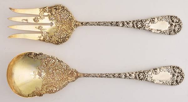 Chrysanthemum (Sterling, 1893) (2 Pc) Solid Salad Set