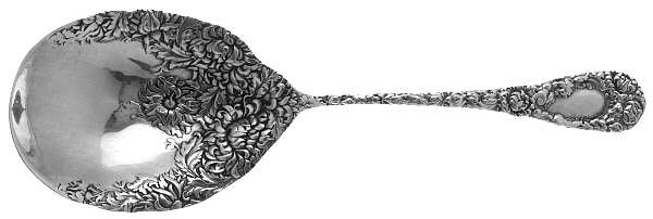 Chrysanthemum (Sterling, 1893) Large Solid Berry/Casserole Spoon