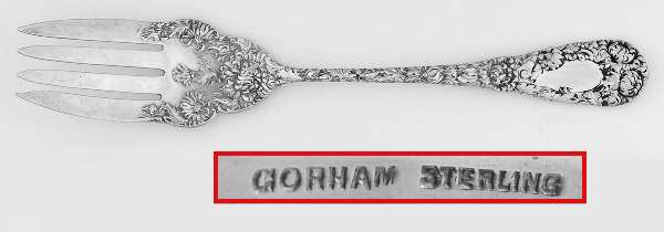 Chrysanthemum (Sterling, 1893) Large Solid Cold Meat Serving Fork