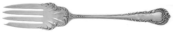 Cromwell (Sterling, 1893) Large Solid Cold Meat Serving Fork