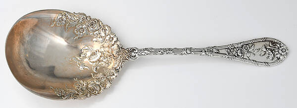 Dauphin (Sterling, 1897, No Monograms) Large Solid Berry/Casserole Spoon