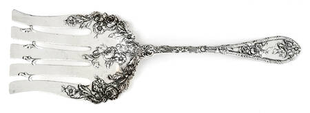 Dauphin (Sterling, 1897, No Monograms) Large Solid Asparagus Serving Fork