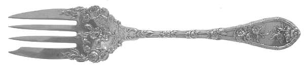 Dauphin (Sterling, 1897, No Monograms) Individual Salad Fork