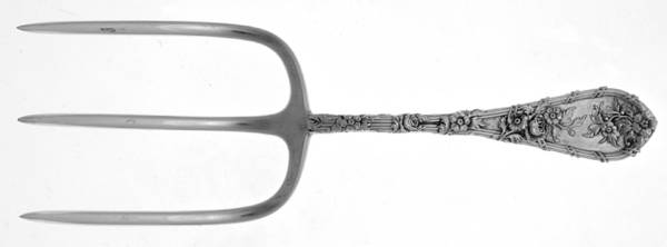 Dauphin (Sterling, 1897, No Monograms) Solid Toast Serving Fork