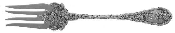 Dauphin (Sterling, 1897, No Monograms) Large Individual Solid Fish/Salad Fork