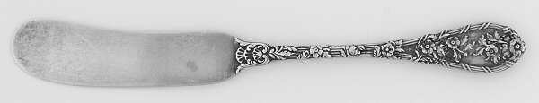 Dauphin (Sterling, 1897, No Monograms) Medium Flat Handle Butter Spreader