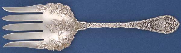 Dauphin (Sterling, 1897, No Monograms) Small Solid Fish Serving Fork