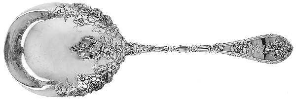 Dauphin (Sterling, 1897, No Monograms) Large Solid Berry/Casserole Spoon
