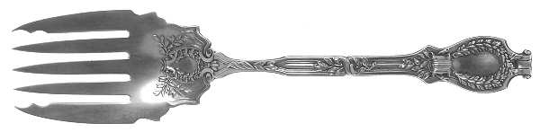 Du Barry (Sterling, 1901) Large Solid Tined Sardine Serving Fork