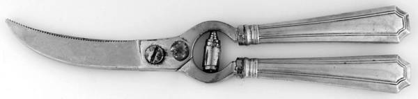 Fairfax No.1-Engraved (Sterling, 1910, No Monos) Poultry Shears with Stainless Blades