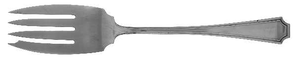 Fairfax (Sterling, 1910) Large Solid Cold Meat Serving Fork