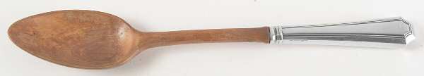 Fairfax (Sterling, 1910) Salad Serving Spoon with Wooden Bowl