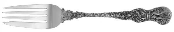 Heraldic (Sterling, 1888) Medium Solid Cold Meat Serving Fork