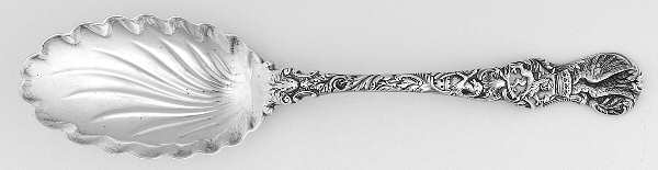 Heraldic (Sterling, 1888) Solid Salad Serving Spoon
