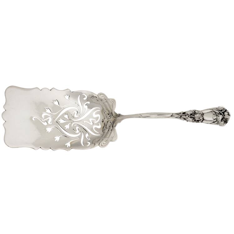 Iris (Sterling, 1900, No Monograms) Large Pierced Solid Croquette Server