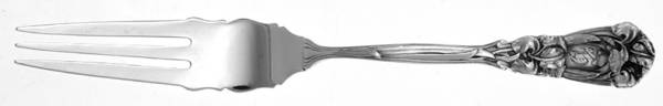 Iris (Sterling, 1900, No Monograms) Lemon Fork