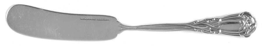 Iris (Sterling, 1900, No Monograms) Flat Handle Butter Spreader