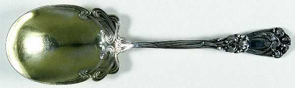Iris (Sterling, 1900, No Monograms) Solid Salad Serving Spoon