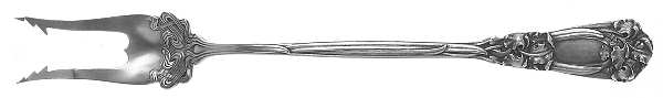 Iris (Sterling, 1900, No Monograms) Olive Fork