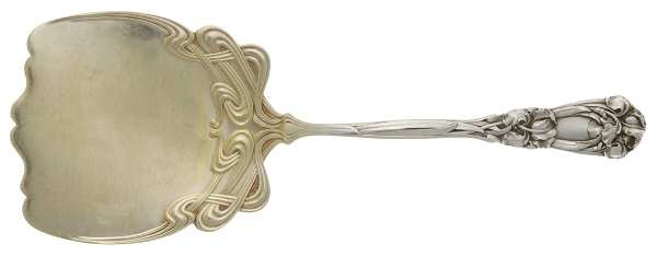 Iris (Sterling, 1900, No Monograms) Solid Waffle Server