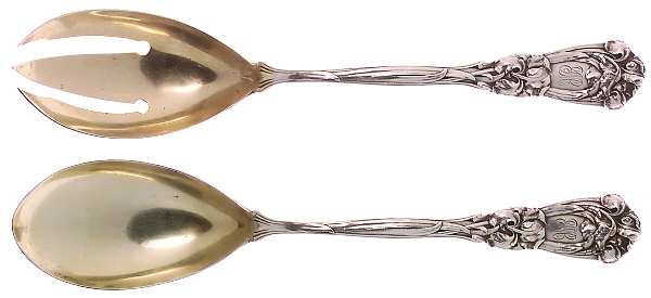 Iris (Sterling, 1900, No Monograms) Solid Serving Set
