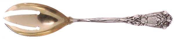 Iris (Sterling, 1900, No Monograms) Solid Serving Fork