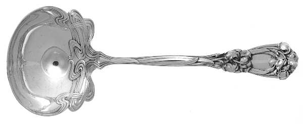 Iris (Sterling, 1900, No Monograms) Solid Gravy Ladle