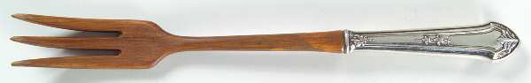 Lenox (Sterling, 1912) Salad Serving Fork with Wooden Prongs