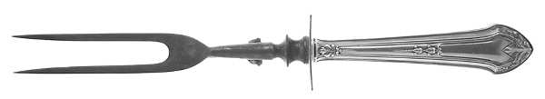 Lenox (Sterling, 1912) Large Stainless-Prong Roast Carving Fork