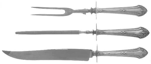 Lenox (Sterling, 1912) (3 Pc)Carving Set-Lg Stnbl/Roast w/Sterling Guard