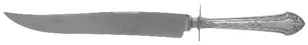 Lenox (Sterling, 1912) Large Carving/Roast Knife StnlBl w/Sterling Guard