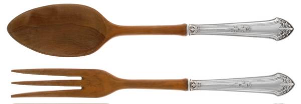 Lenox (Sterling, 1912) Wooden Bowl 2-Piece Salad Set