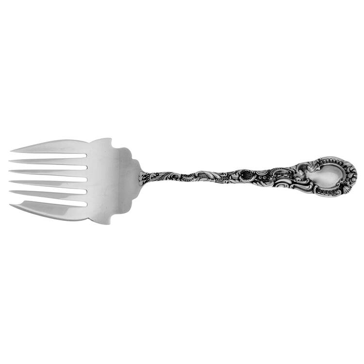 Louis XV (Sterling, 1891) Large Solid Tined Sardine Serving Fork