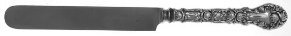 Marechal Niel (Sterling, 1896, Monograms) Old French Hollow Knife with Bolster