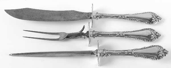 Madame Royale (Sterling, 1897) Large 3-Piece Roast Carving Set w/ Stainless Blade