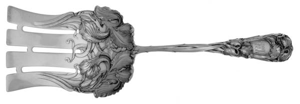 New Art (Sterling, 1899) Large Solid Asparagus Serving Fork