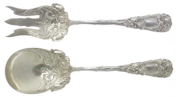 New Art (Sterling, 1899) (2 Pc) Solid Salad Set