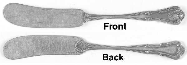 New Queens (Sterling, 1900) Flat Handle Butter Spreader