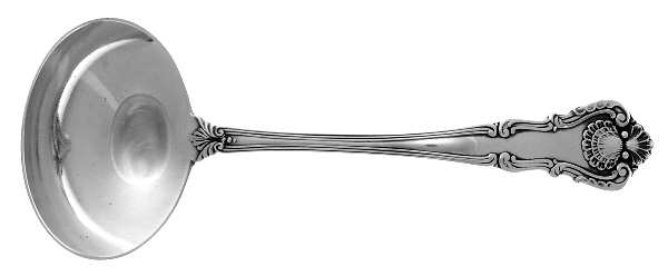 New Queens (Sterling, 1900) Solid Piece Cream Ladle