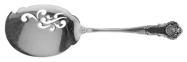 New Queens (Sterling, 1900) Small Pierced Solid Croquette Server