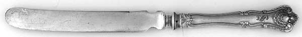 New Queens (Sterling, 1900) Orange Knife with Silverplate Blade